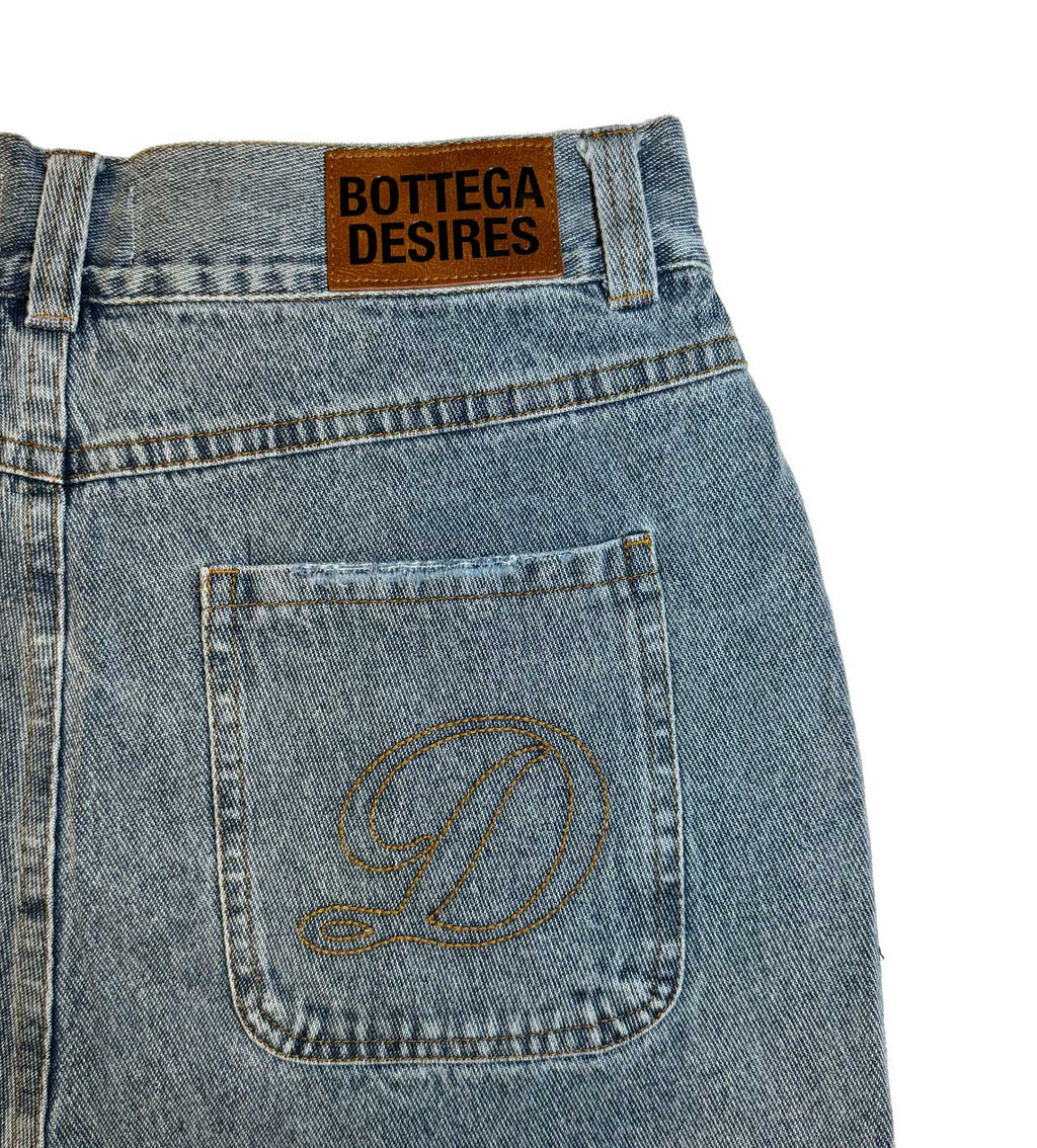 Bottega Desires Denim Shorts Blue - MTZ FITS