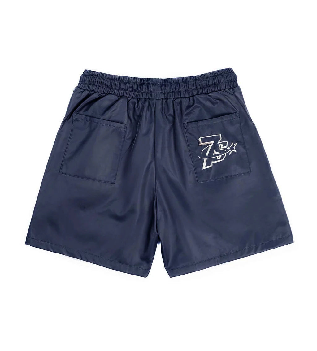 Triple Sevens Nylon Button Shorts Navy - MTZ FITS