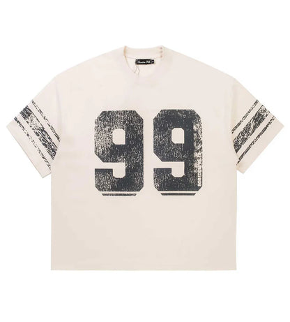 Boredom Kills Vintage Varsity Tee Cream - MTZ FITS