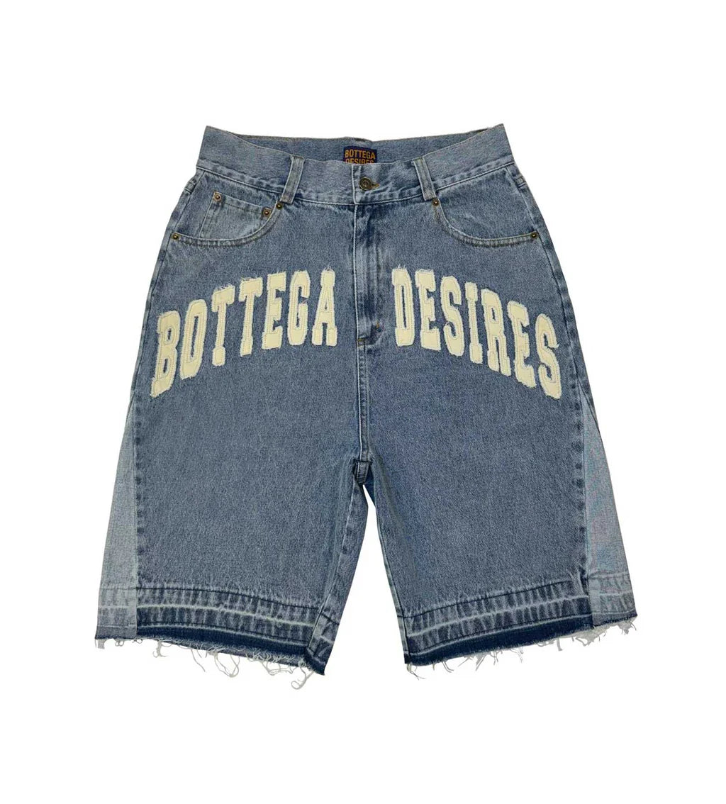 Bottega Desires Denim Shorts Blue - MTZ FITS