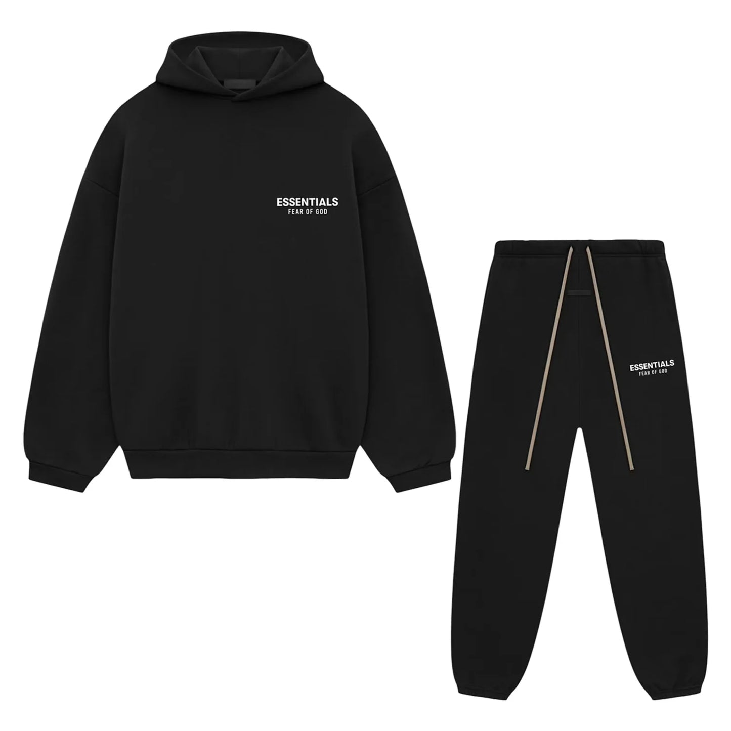 Fear of God Essentials Black Fleece Tracksuit Set –  Hoodie & Joggers - MTZ FITS