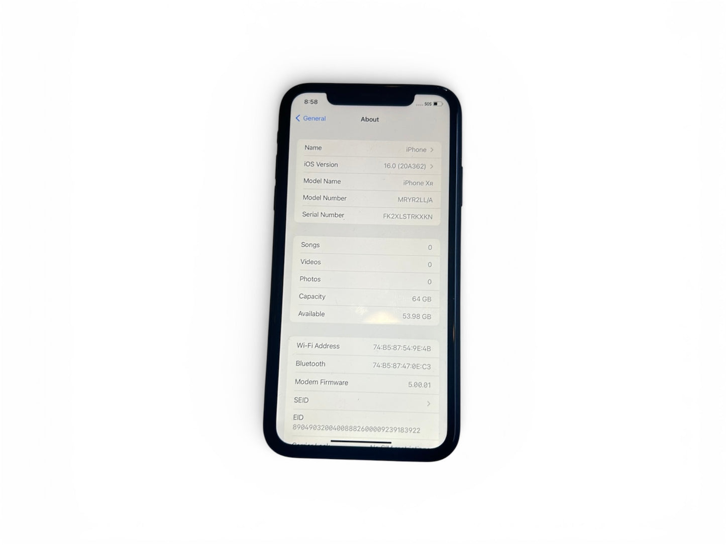 IPhone XR with no box + no charger  ( USED )condition 9/10 - MTZ FITS