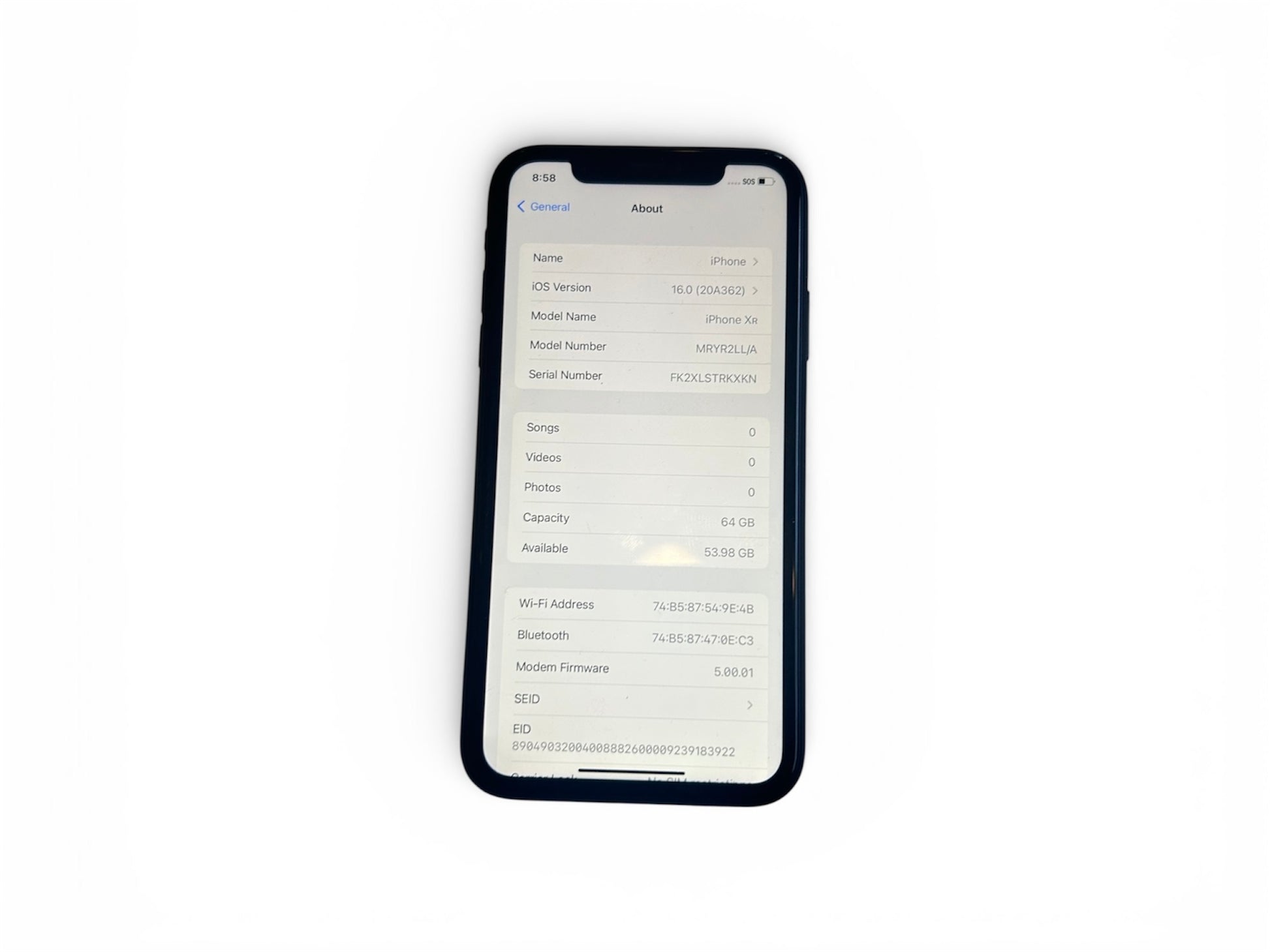 IPhone XR with no box + no charger  ( USED )condition 9/10 - MTZ FITS
