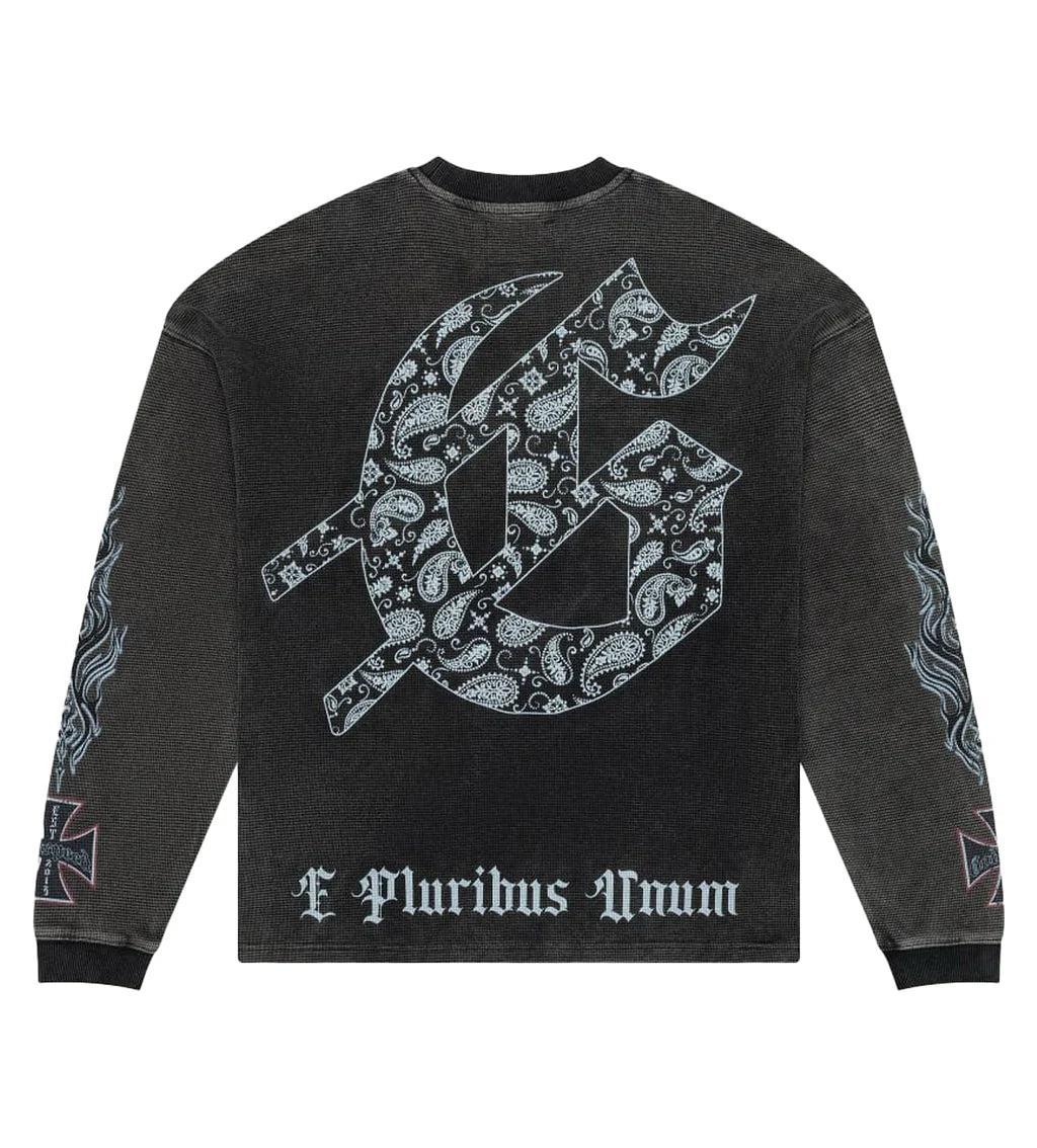 Godspeed Hollywood Inferno Thermal L/S Washed Black - MTZ FITS