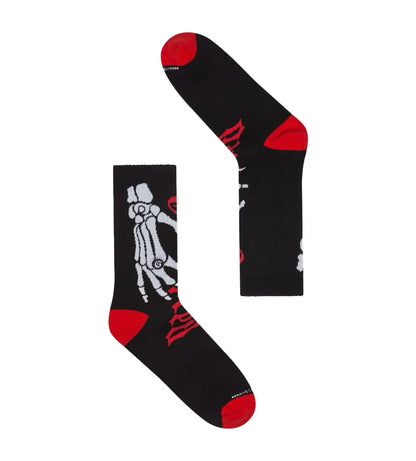 Godspeed Ten Toes Down Socks Black/Red - MTZ FITS