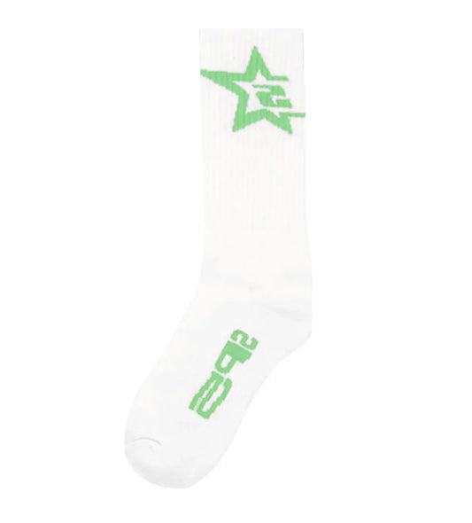 Sp5der Tube Sock White/Green - MTZ FITS