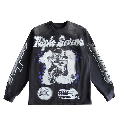 Triple Sevens All Star Long Sleeve Tee Black - MTZ FITS