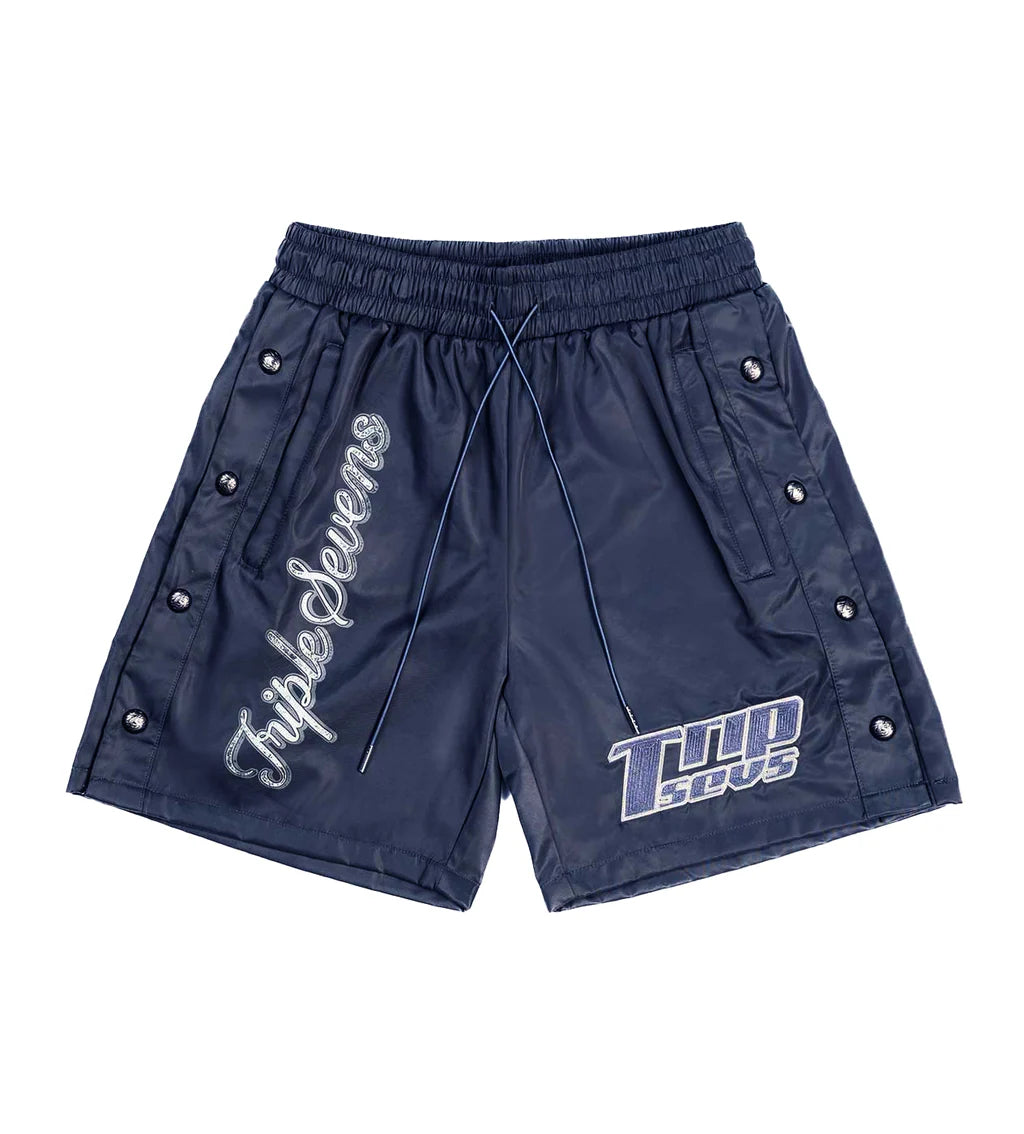 Triple Sevens Nylon Button Shorts Navy - MTZ FITS