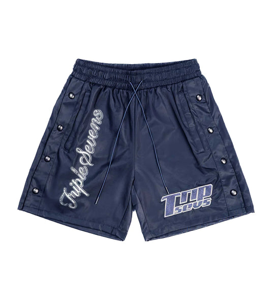 Triple Sevens Nylon Button Shorts Navy - MTZ FITS