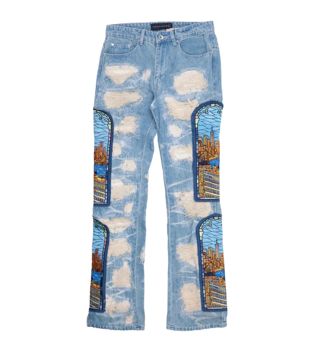 Who Decides War Stained Glass Denim - MTZ FITS
